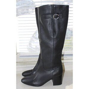 NEW - Aquatalia "Fabrianna" Water Resistant Tall Boot in Black, Wide Calf - 9.5